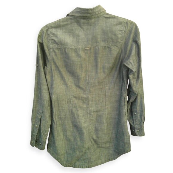 COLUMBIA Long Sleeve Tailored Snap 100% Cotton Shirt XS - Picture 4 of 10